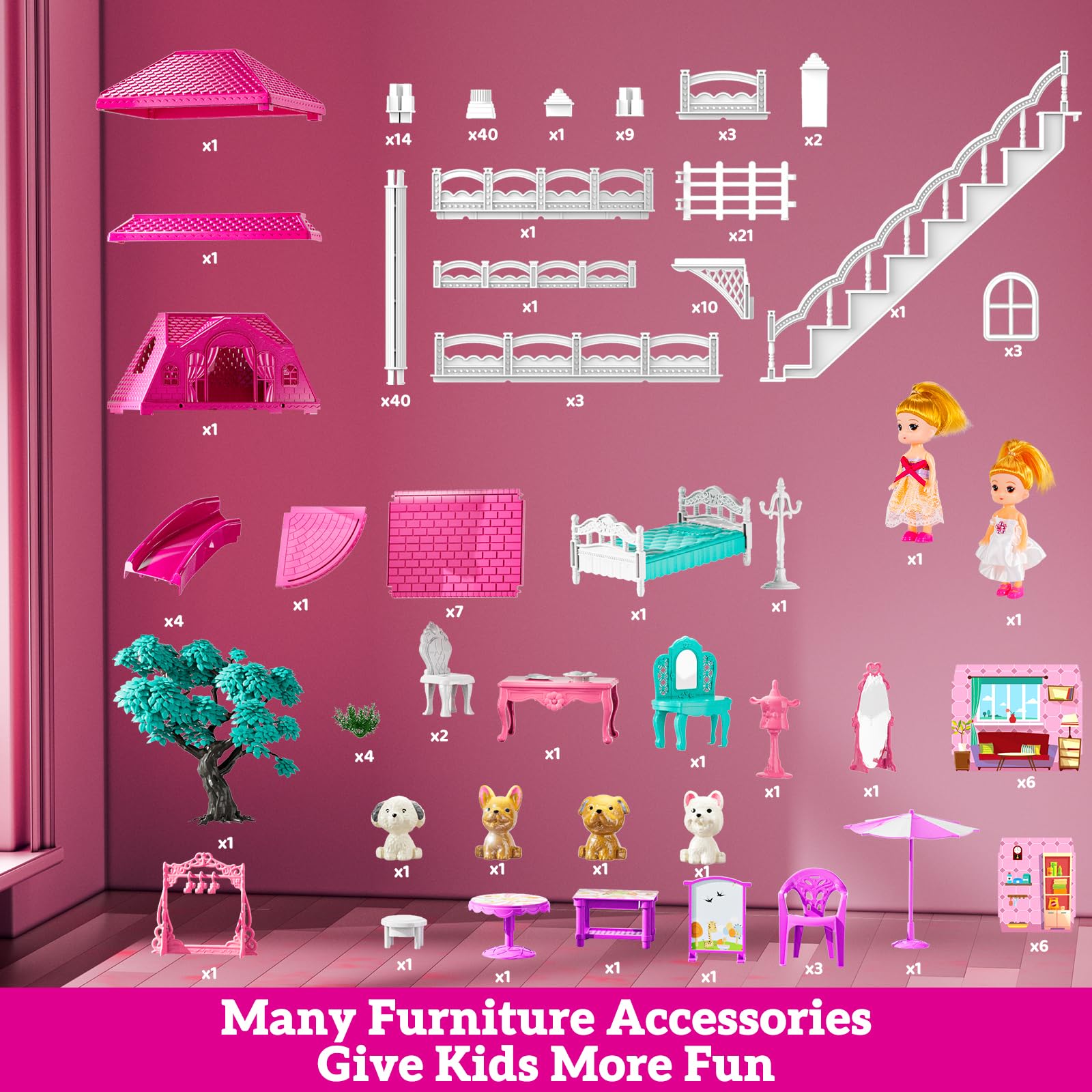 JUKUDAHU easy-assembly design lets kids rebuild rooms quickly and explore layouts.
