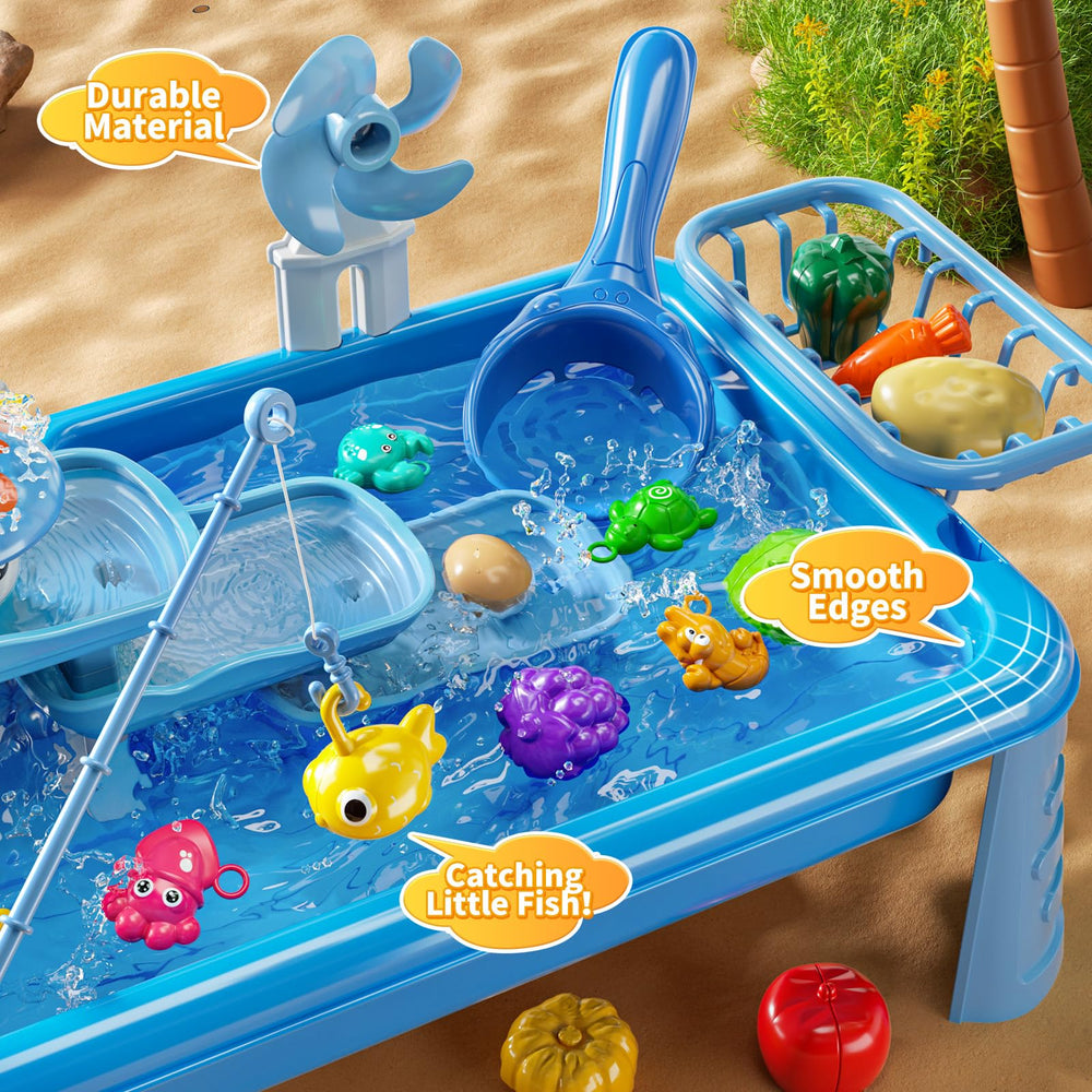 JUKUDAHU fishing game set prompts kids to catch fishes for motor play.
