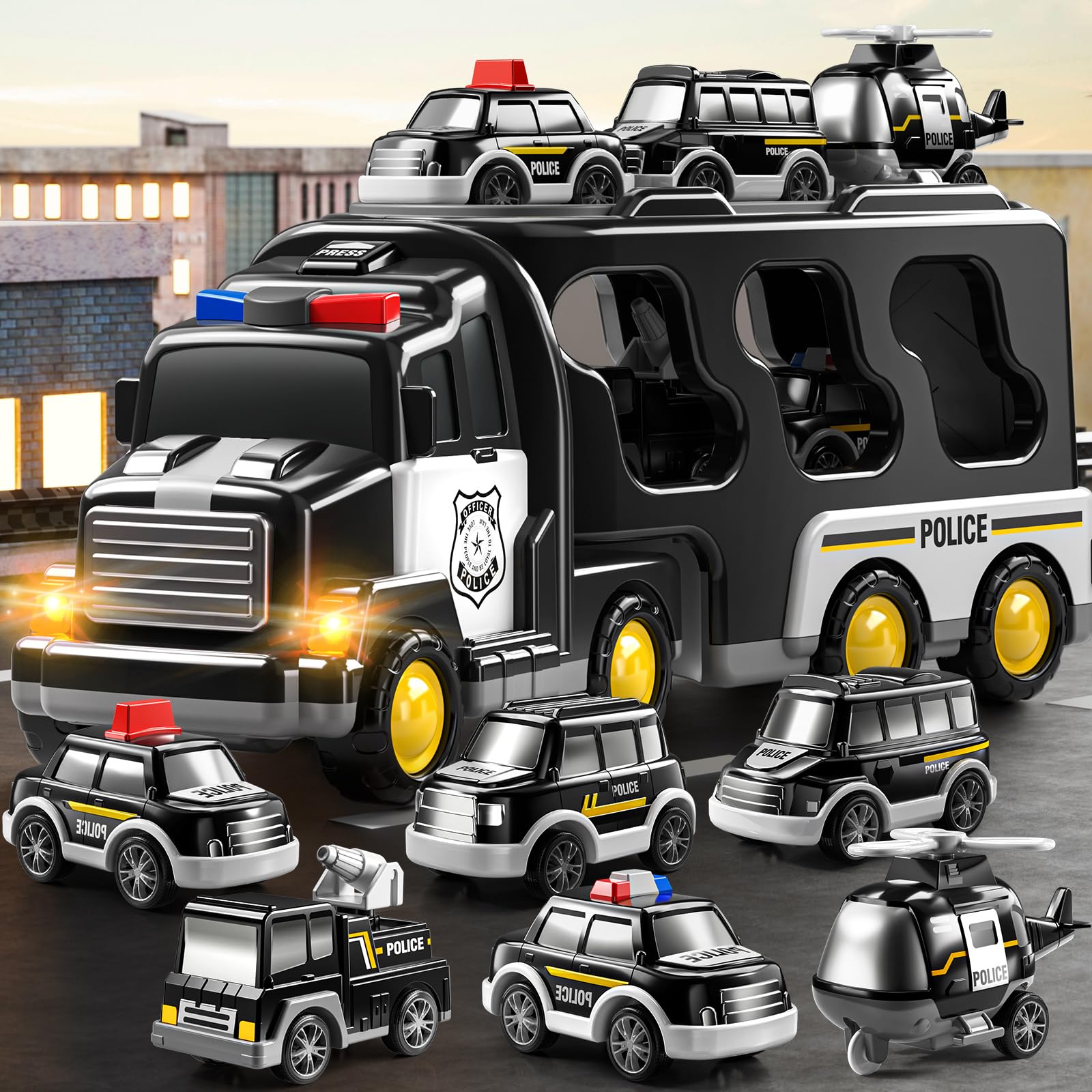 JUKUDAHU friction-powered trucks, battery-free motion for smooth fun.