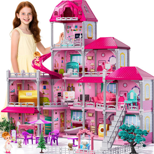 JUKUDAHU Villa Playset four-storey house with detailed rooms for imaginative play.