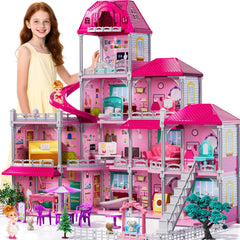 JUKUDAHU Villa Playset four-storey house with detailed rooms for imaginative play.
