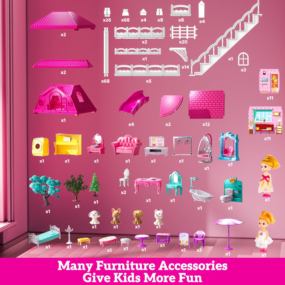 JUKUDAHU easy-assembly set comes with rich accessories for decorating rooms.