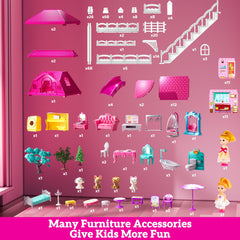 JUKUDAHU easy-assembly set comes with rich accessories for decorating rooms.