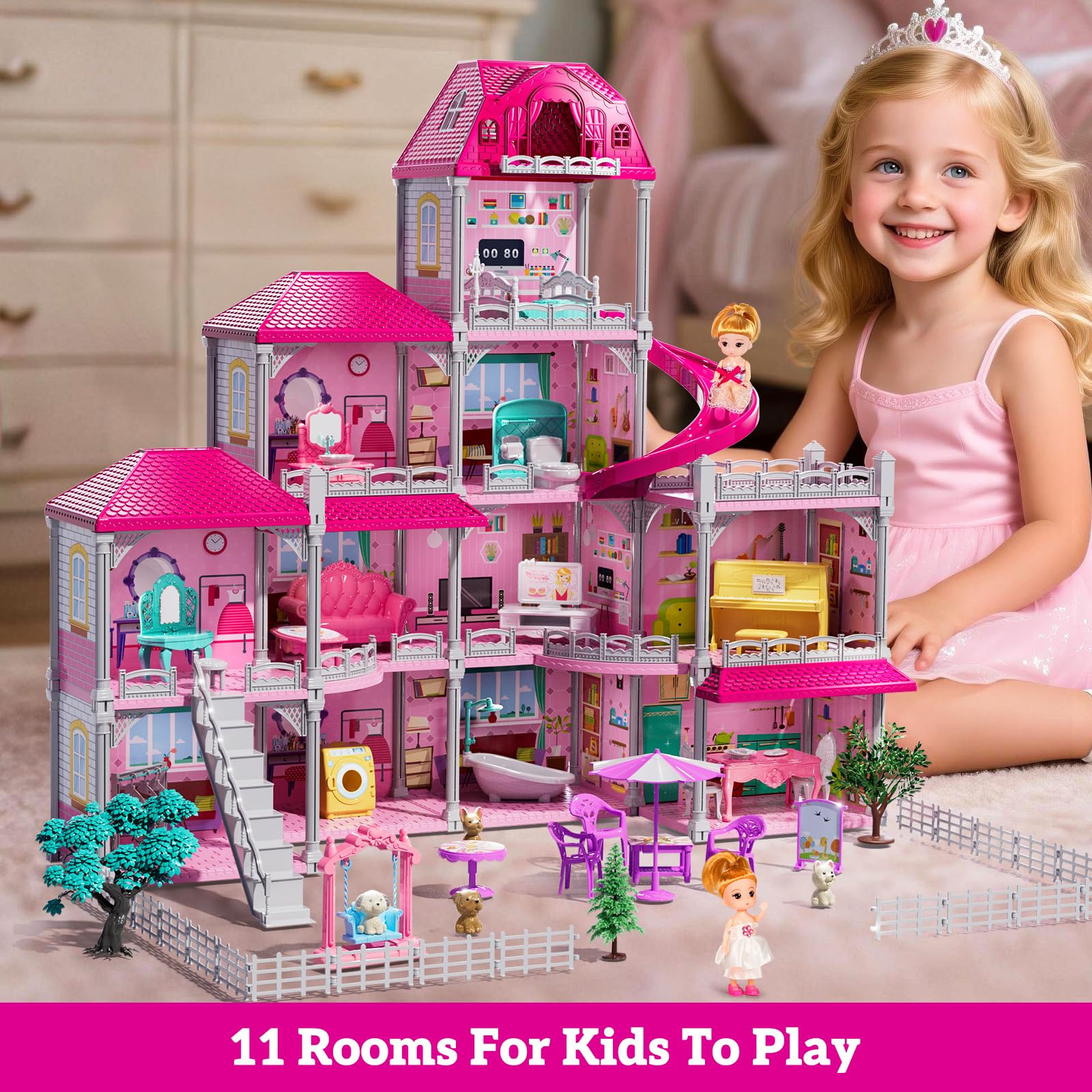 JUKUDAHU doll storage and organization aids tidy pretend-play spaces.