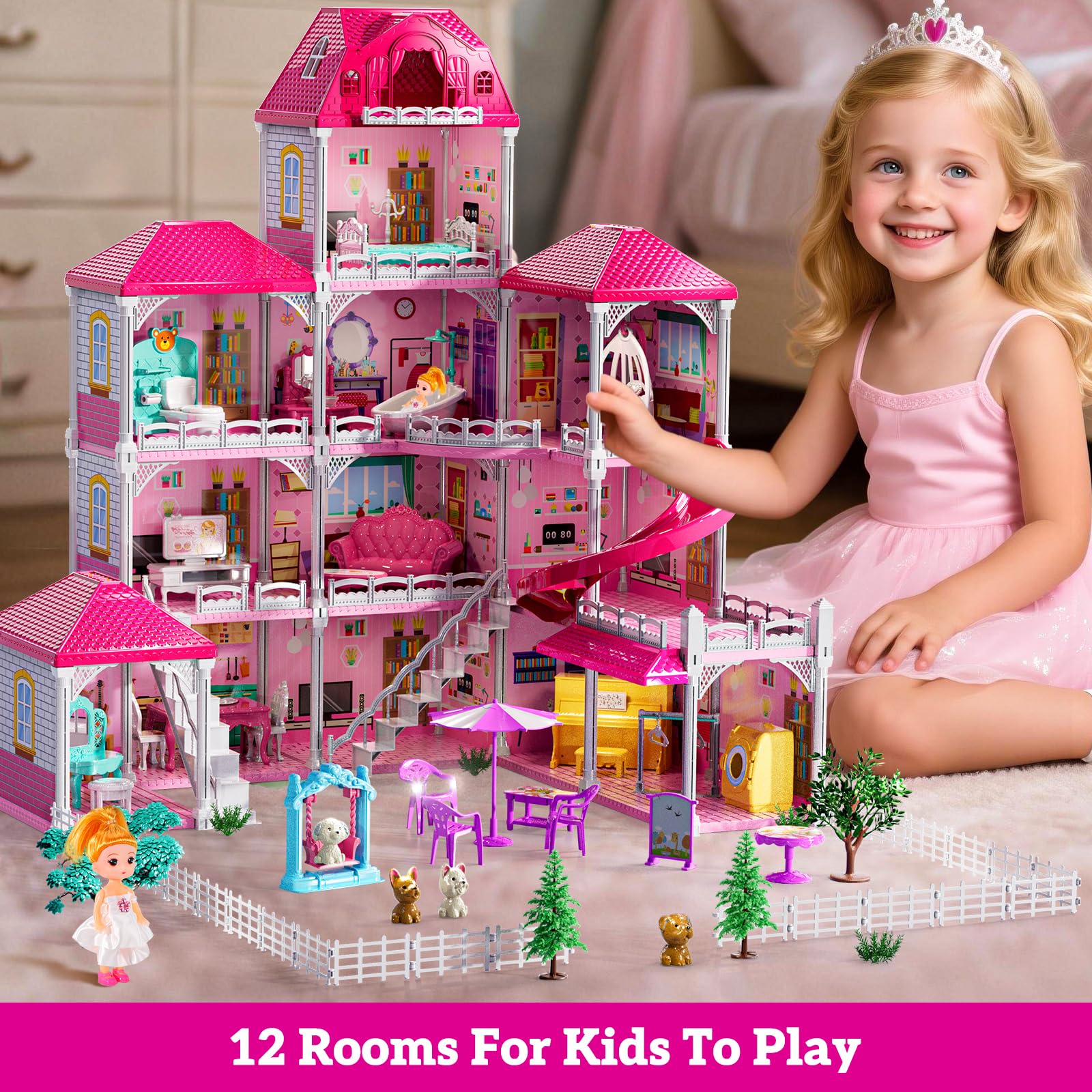 JUKUDAHU Villa Playset makes a colorful gift idea for girls ages 3-8.
