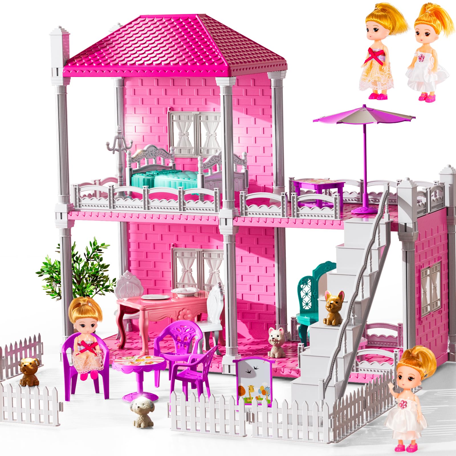 JUKUDAHU Villa Playset two-story living room scene for imaginative play