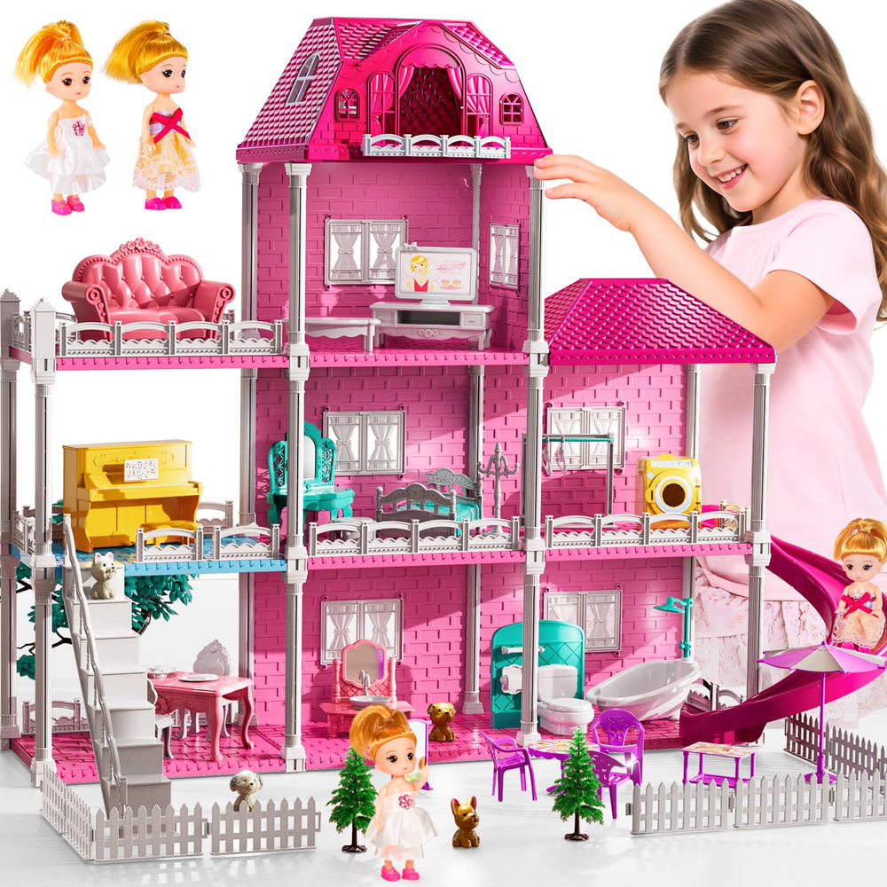 JUKUDAHU Villa Playset three-storey exterior inspires imaginative play.