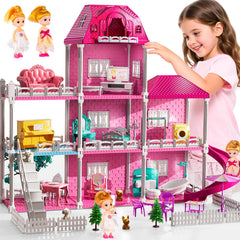 JUKUDAHU Villa Playset three-storey exterior inspires imaginative play.