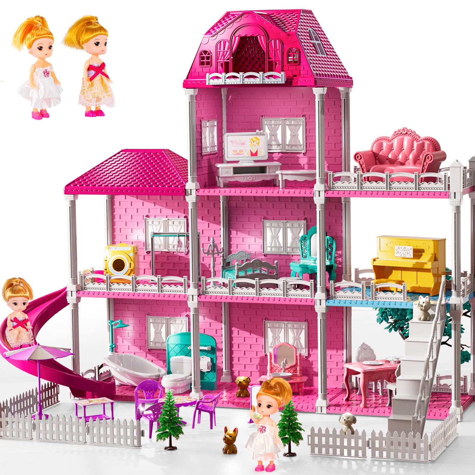 JUKUDAHU Villa Playset assembly parts help build fine motor skills.