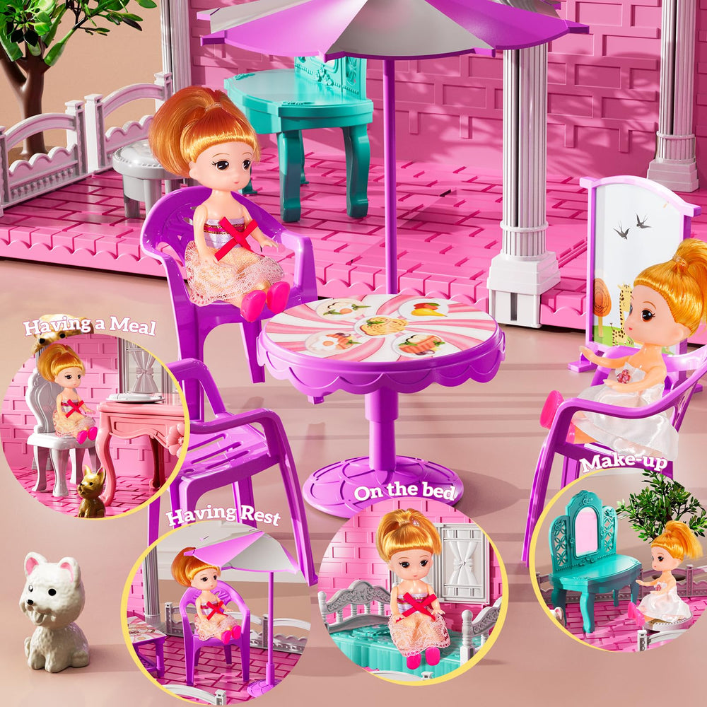 JUKUDAHU Villa Playset bathroom scene encouraging pretend routines
