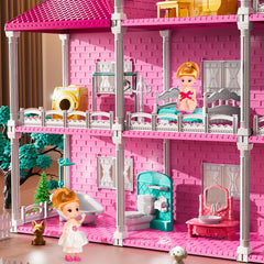 JUKUDAHU Villa Playset doll accessories set ready for dress-up play.
