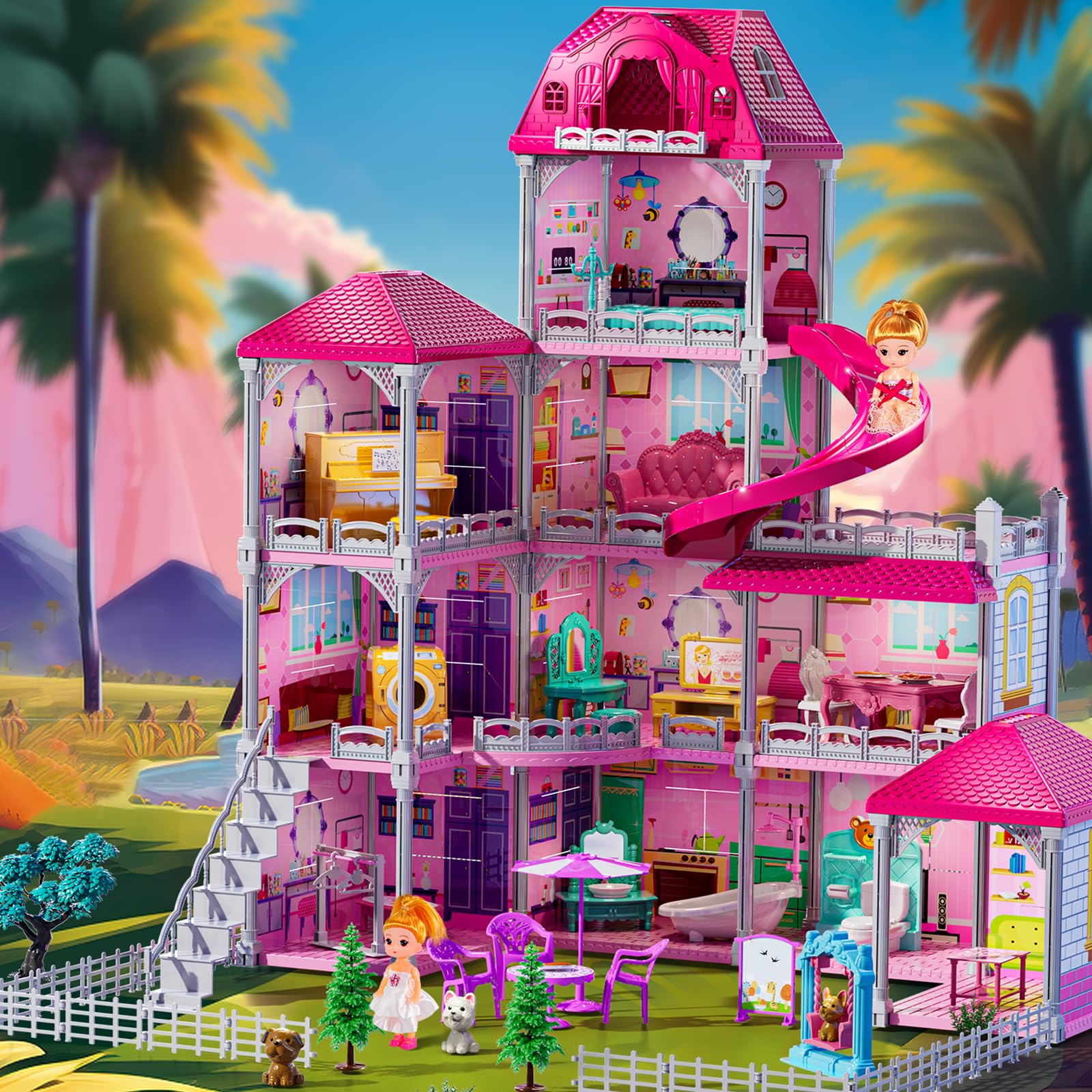 JUKUDAHU Villa Playset encourages imaginative play scenarios