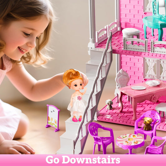 JUKUDAHU Villa Playset living room with furniture for storytelling and social play