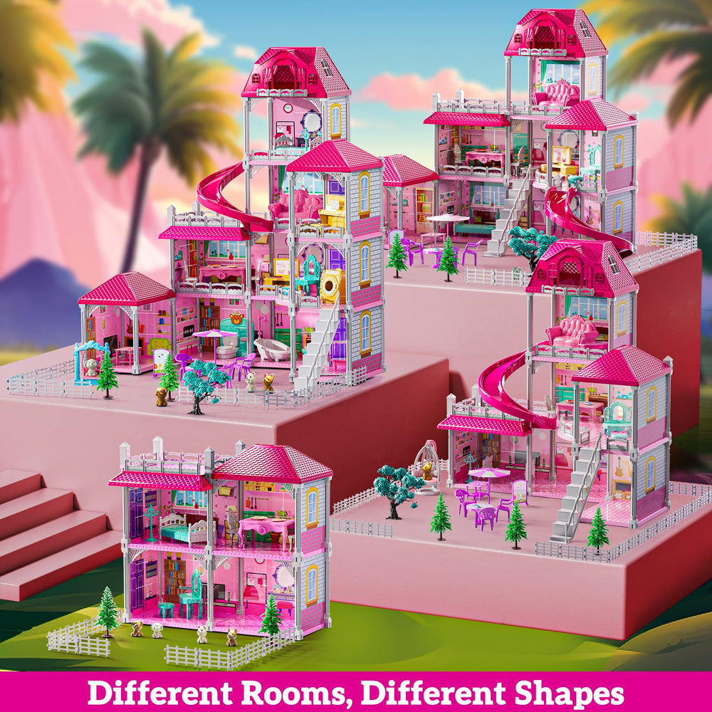 JUKUDAHU Villa Playset includes two dolls for family storytelling