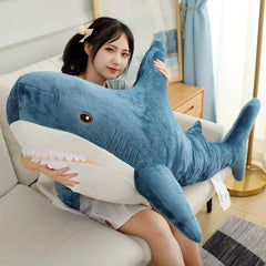 JULAN 39-inch giant plush shark pillow as a cozy sleep companion