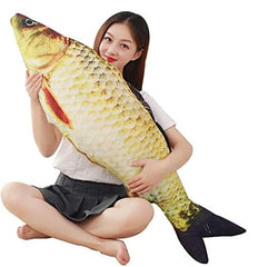 julan carp plush pillow side view highlighting soft comfort and support