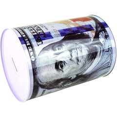 Julysgift 100-dollar-bill-piggy-bank desk display suitable for decor and saving.