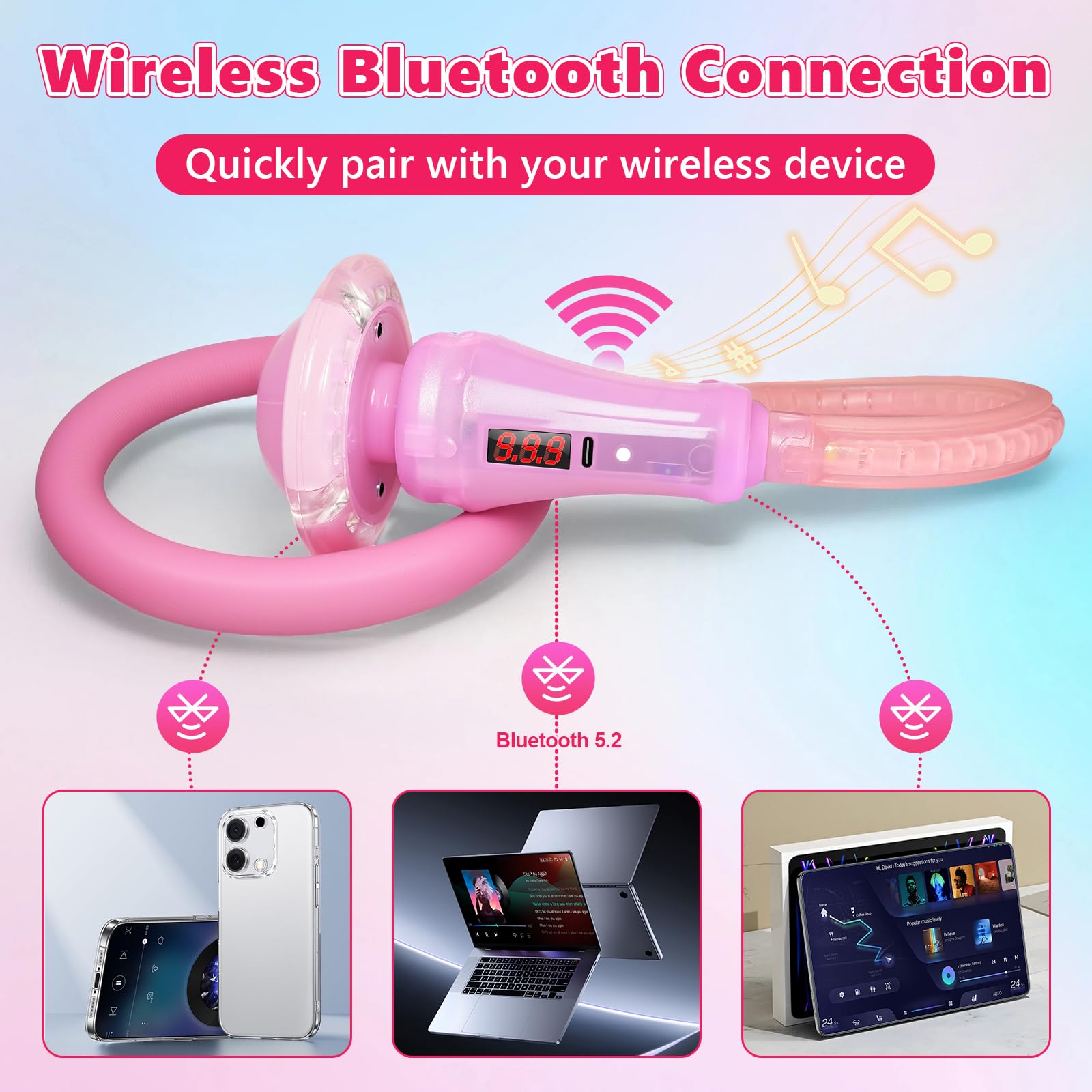 juman Skip Ball with Bluetooth music enhances jump sessions with kid-friendly playlists.