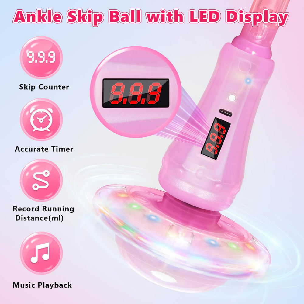 juman Skip Ball LED counter and three modes track jumps, time, and distance.