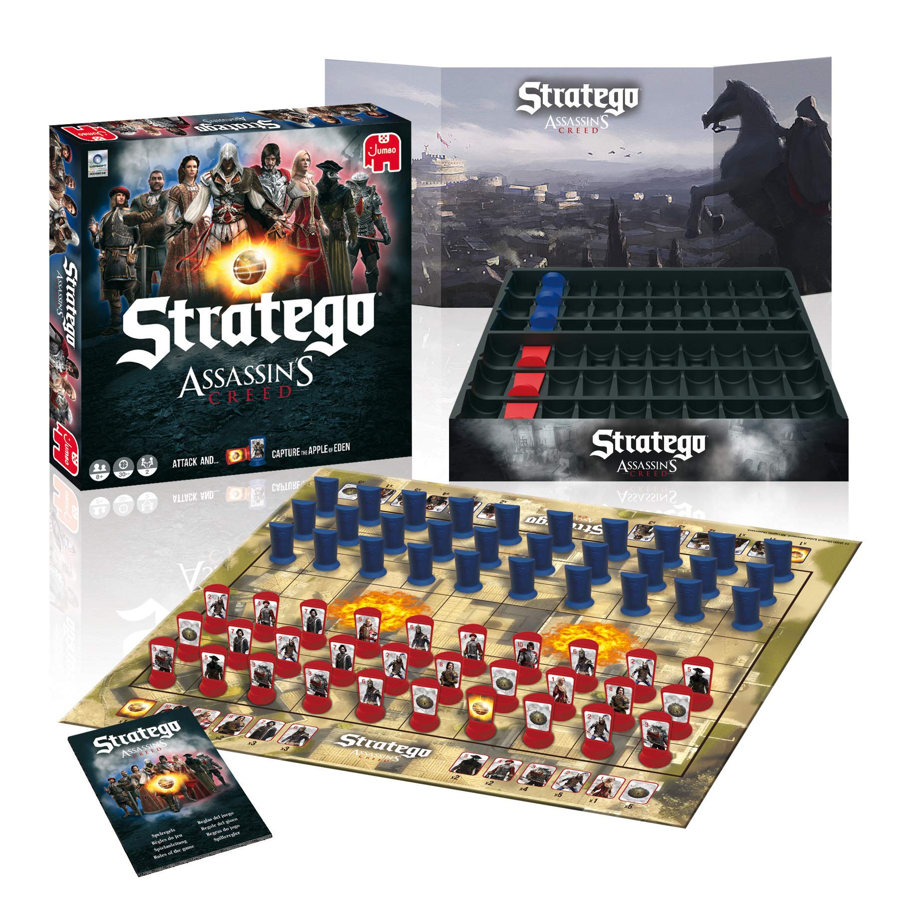 Jumbo Stratego Assassin's Creed apple of eden token—iconic centerpiece drives strategy