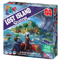Jumbo Stratego Lost Island age 8 plus label indicating beginner-friendly play