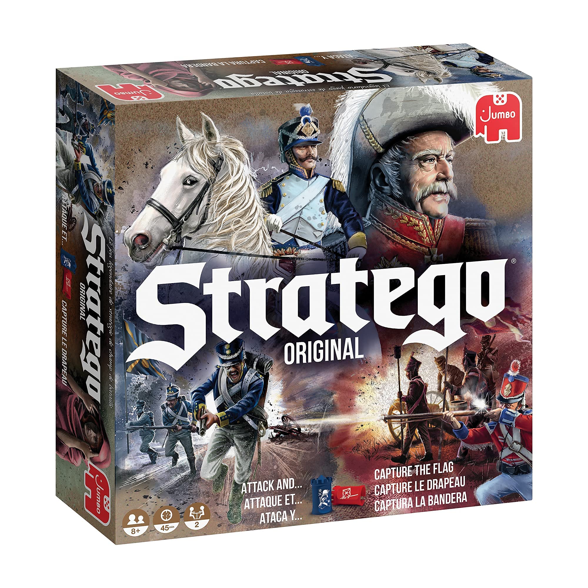 Jumbo Stratego Original game board top view for strategic two-player play
