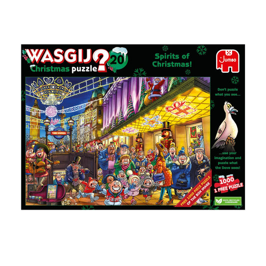 Jumbo Wasgij Christmas 20 box art highlights the puzzle's imaginative twist