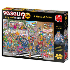Jumbo Wasgij Original 34 finished puzzle 27x19 great for display after solving