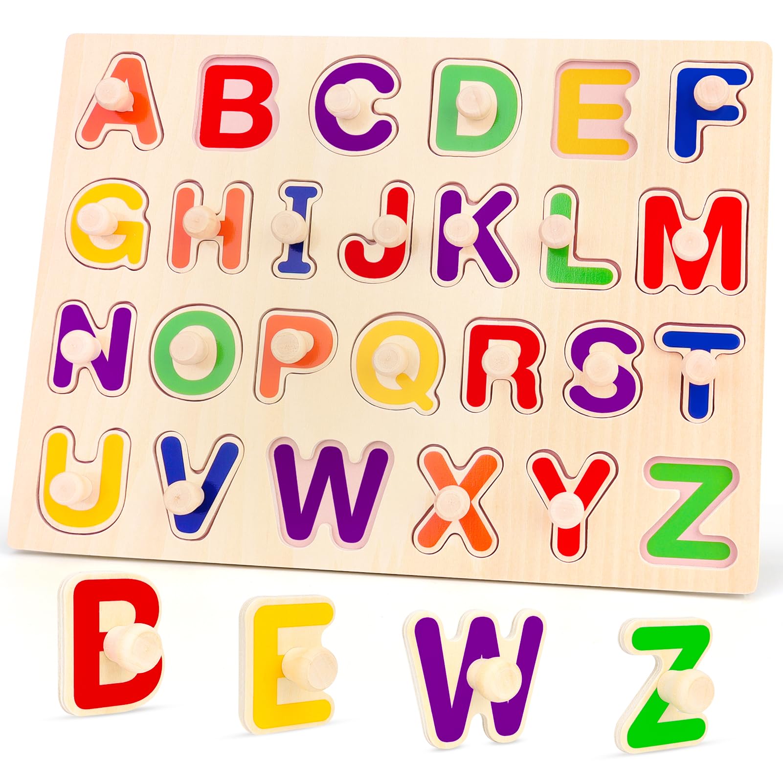 Jumlys alphabet puzzle with 26 letters promotes early literacy and color recognition