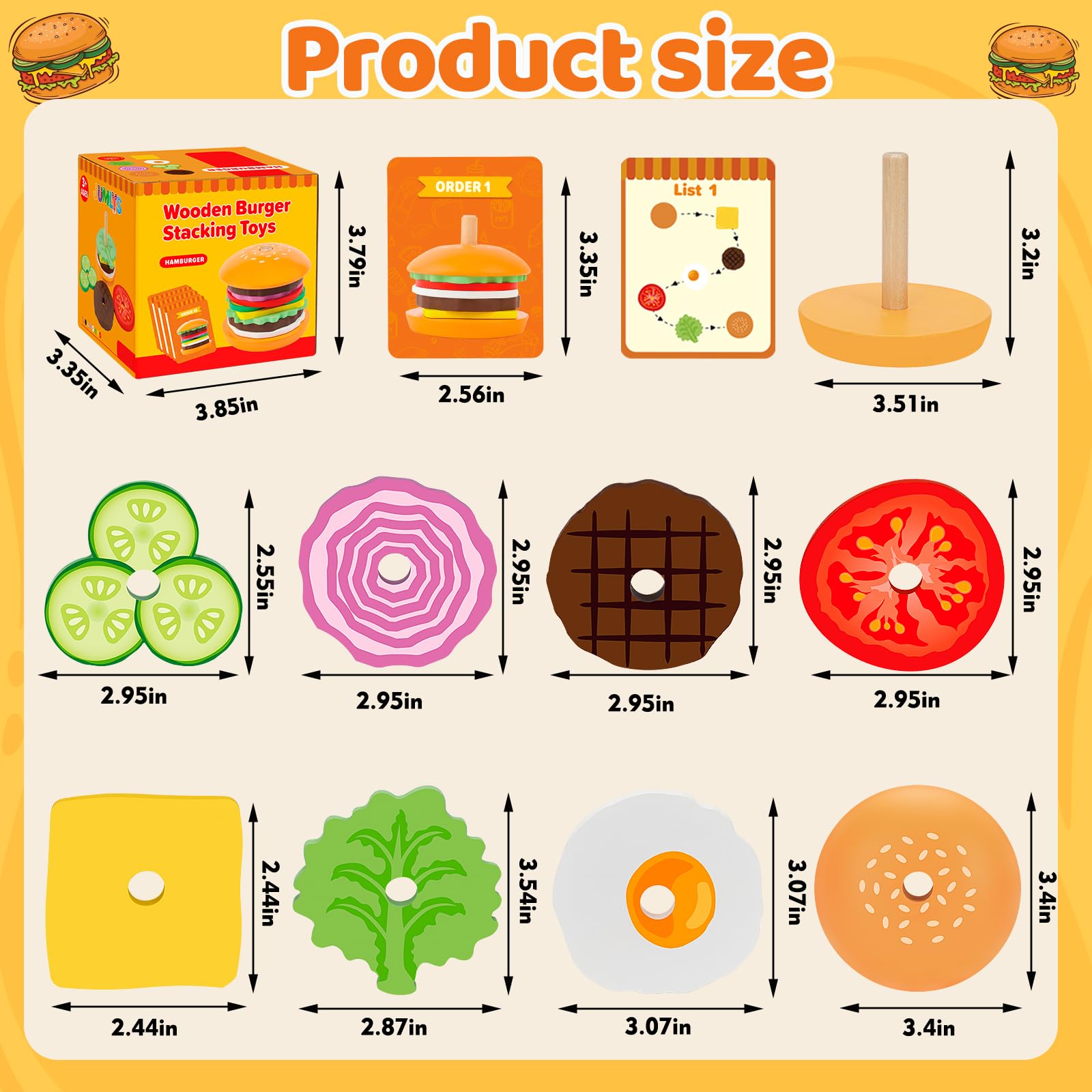Jumlys burger storage bag keeps pieces organized for home or classroom