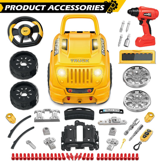 Jumlys mechanic repair kit shows a detailed dashboard for realistic pretend driving