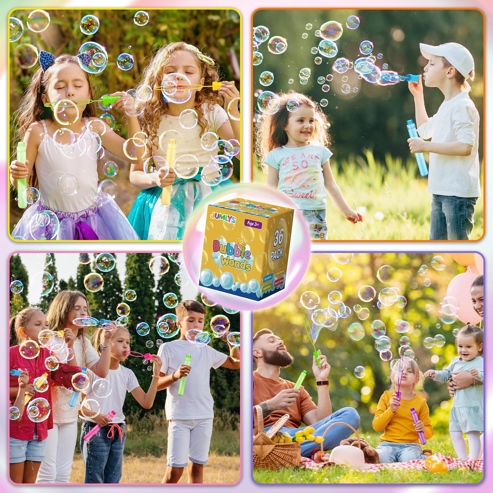 Jumlys non-toxic odorless bubble solution safe for kids.