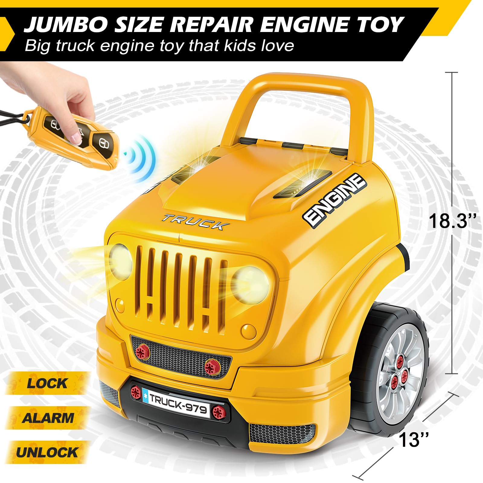 Jumlys toy truck with LED headlights sparks engaging nighttime-inspired play