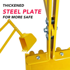Jump Tastic Metal bucket with tooth for digging sand, snow, or dirt.