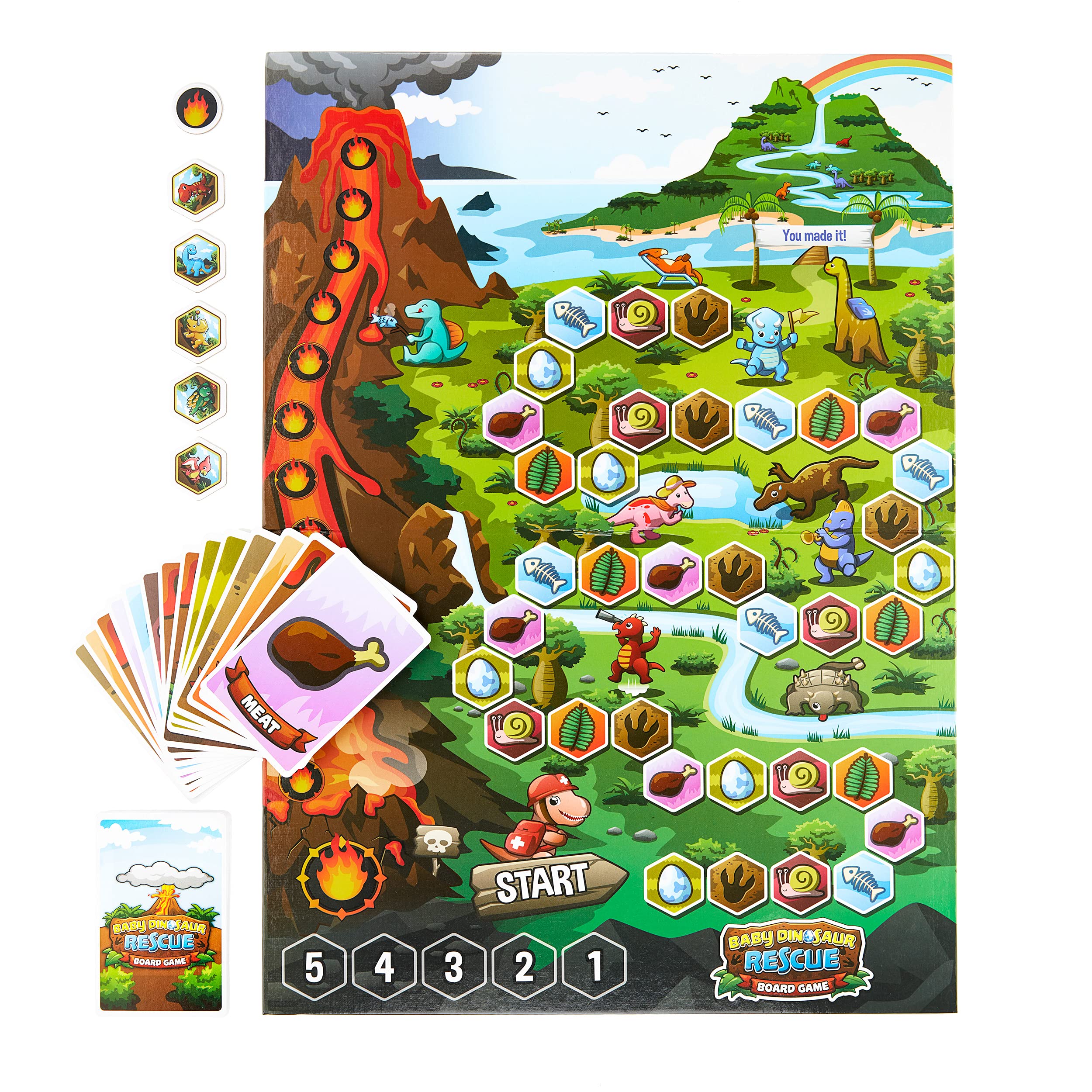 Jumping High Five Baby Dinosaur Rescue family play scene shows screen-free bonding.