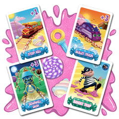 Jumping High Five candy bandit token highlighting cooperative play and teamwork.