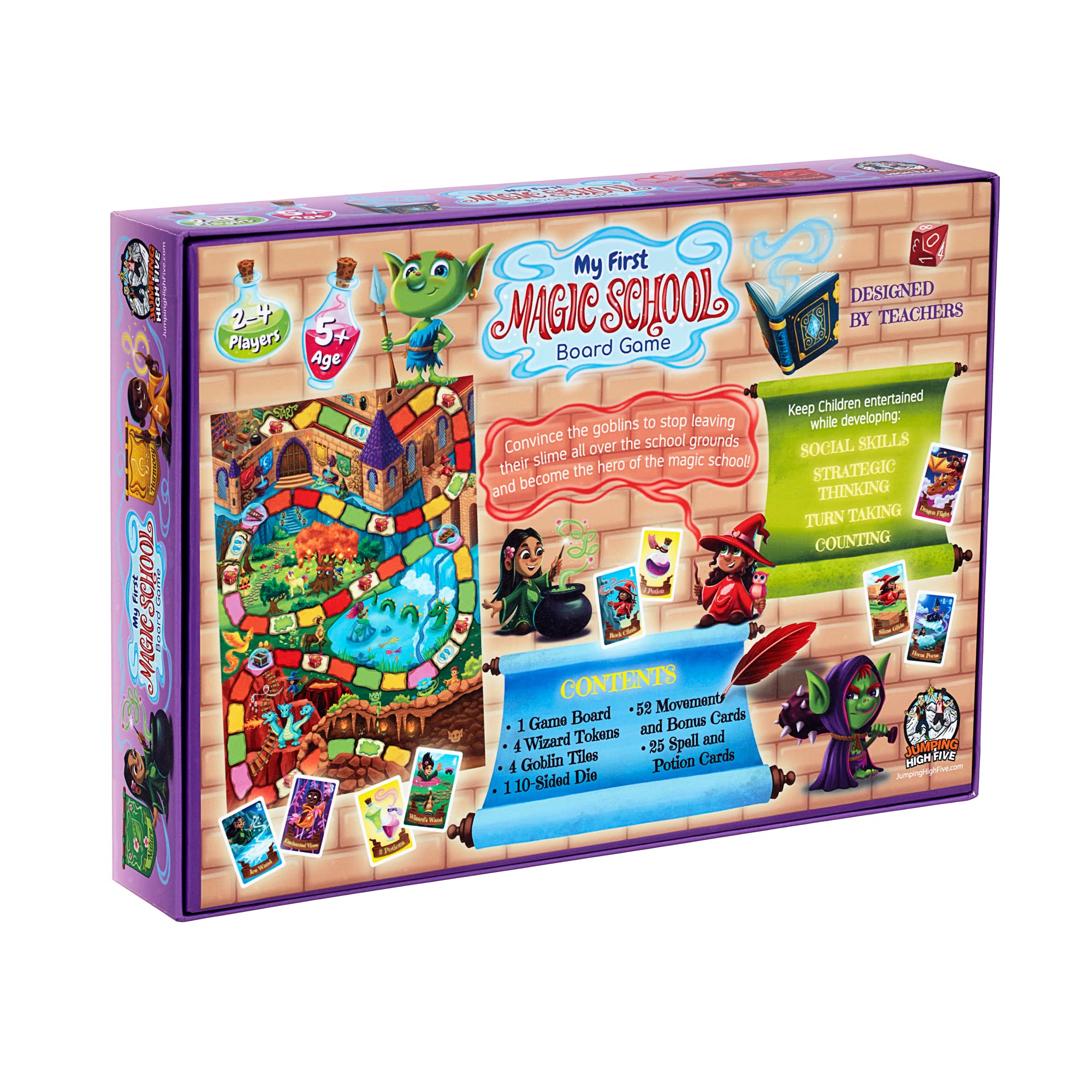 Jumping High Five family-game-night-setup image shows easy start for classrooms.