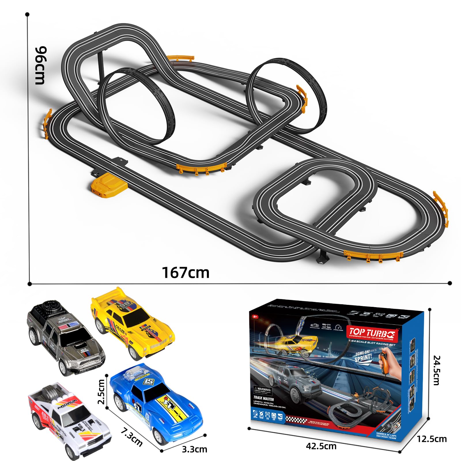Two-player racing action with Jumplanma slot car track