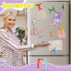 Junarter neodymium magnets provide strong hold for photos and memos without slipping.