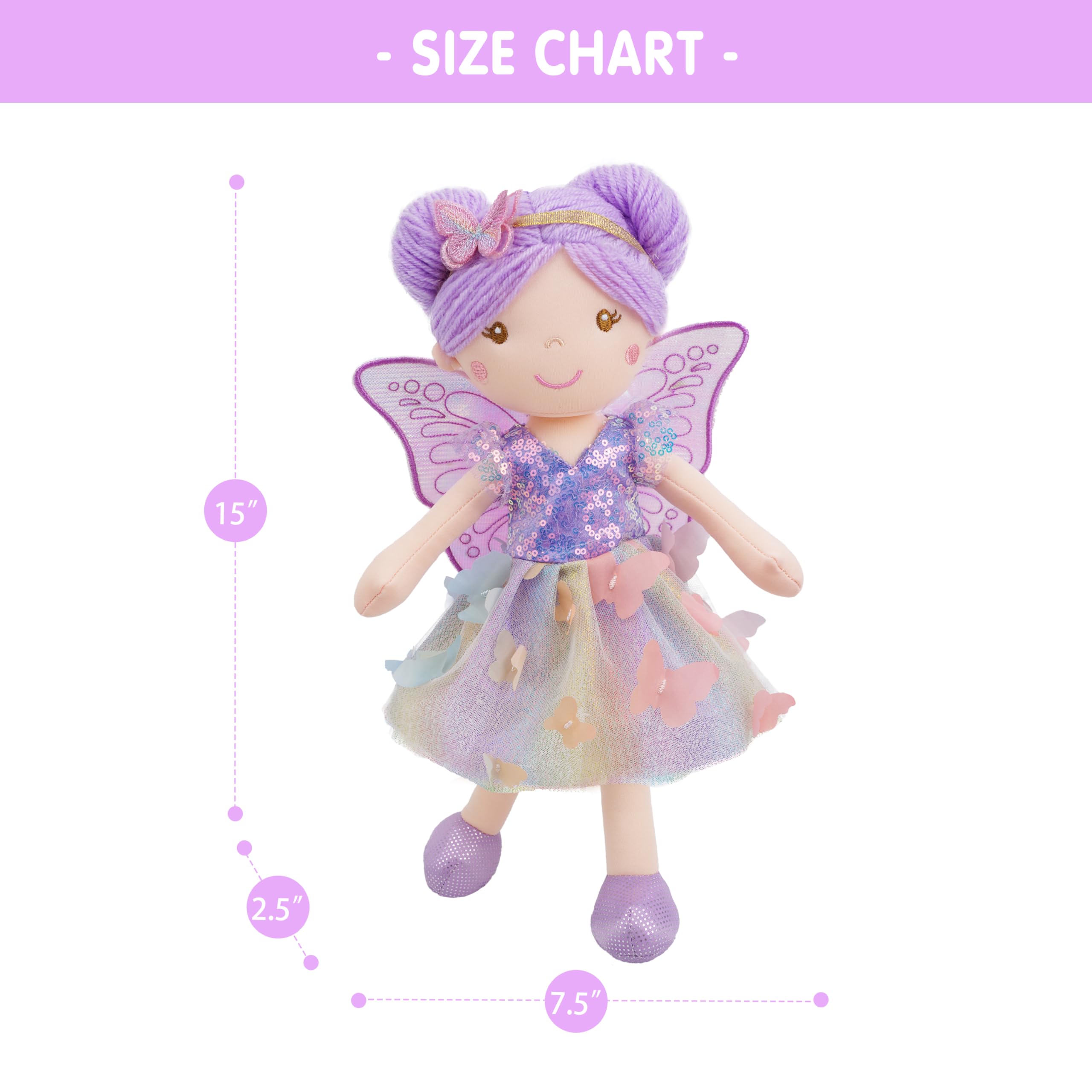 June Garden Celestia stands 15 inches for hugs and storytelling.