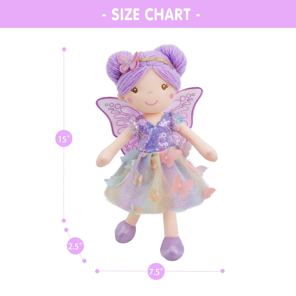 June Garden Celestia stands 15 inches for hugs and storytelling.