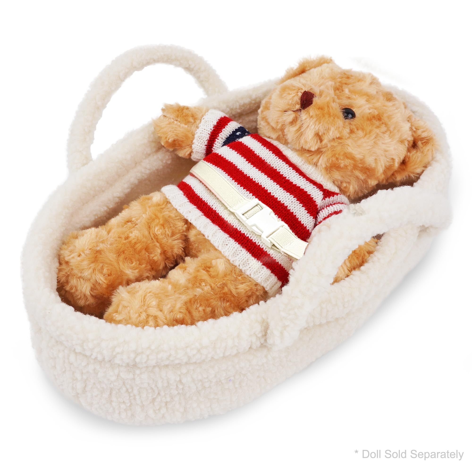 June Garden Cozy Dream Doll Bassinet fits American Girl dolls and teddy bears up to 14 inches