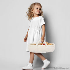 June Garden Cozy Dream Doll Bassinet close-up of soft faux lamb fur texture