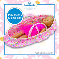 June Garden Cozy Dream Doll Bassinet soft pillow detail boosts comfort