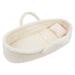 June Garden Cozy Dream Doll Bassinet front view with soft fur for dolls