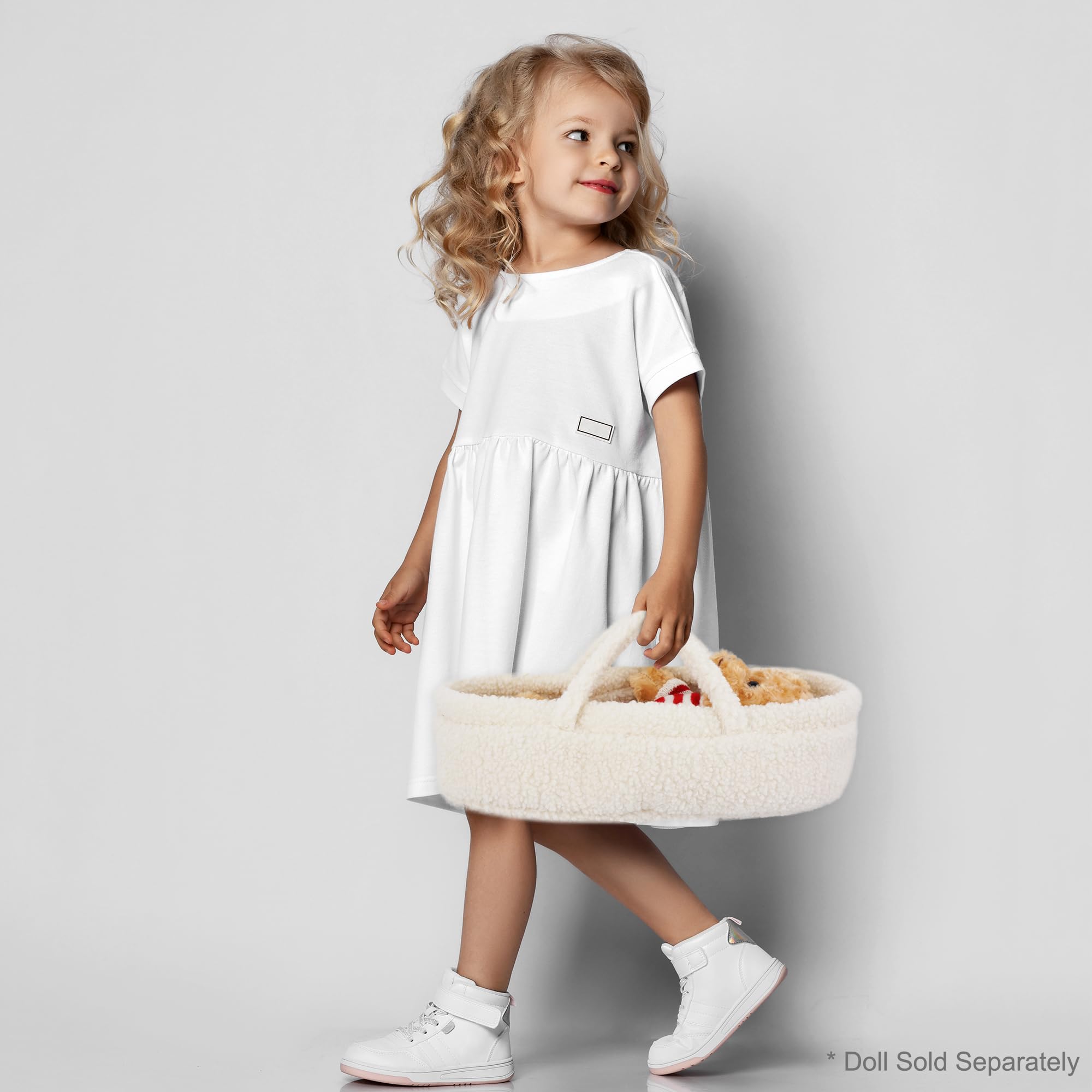 June Garden Cozy Dream Doll Bassinet ideal for imaginative play and storytelling with toys
