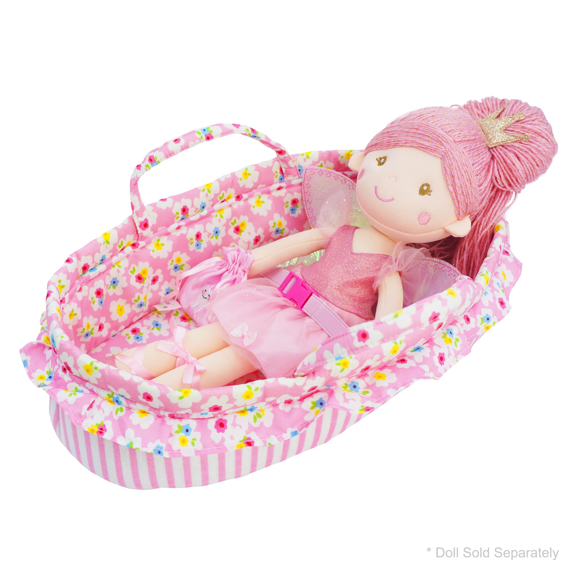 June Garden Cozy Dream Doll Bassinet lightweight and portable for trips