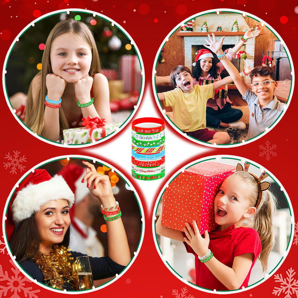 JUNEBRUSHS wreath-pattern wristband enhances holiday table settings.