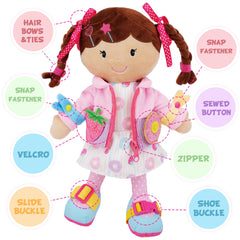 June Garden Dressy Friends Daisy Montessori-inspired play setup for self-guided dressing