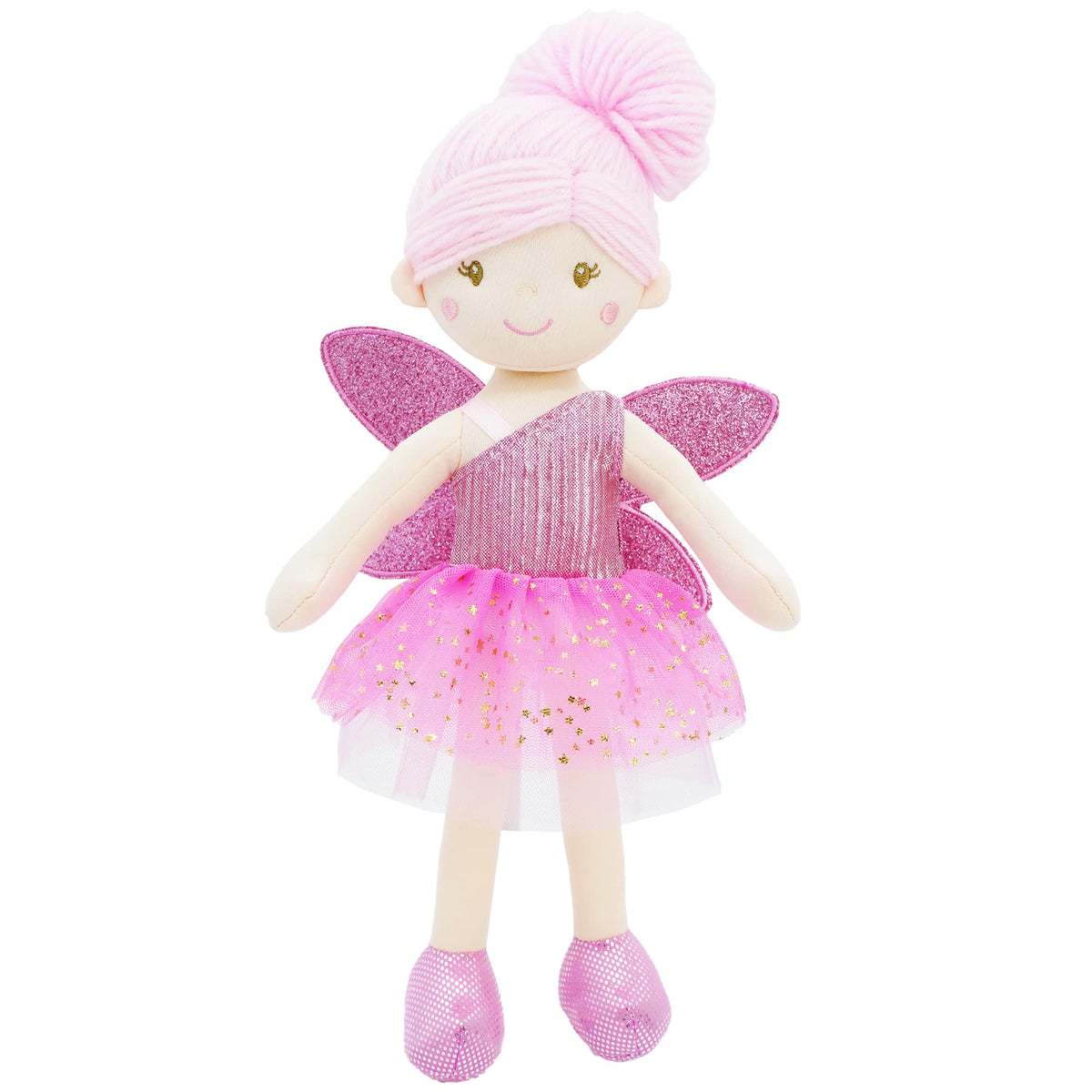 June Garden Elida with pink wings, a magical bedtime companion for gentle play.